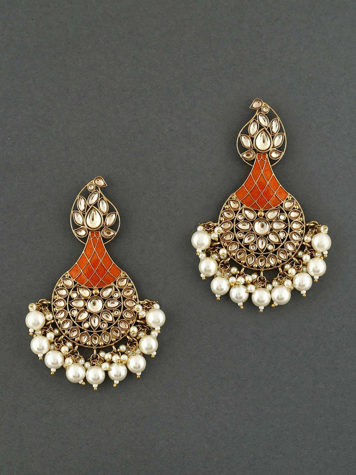 earrings - Bling Bag Orange Boond Designer Earrings