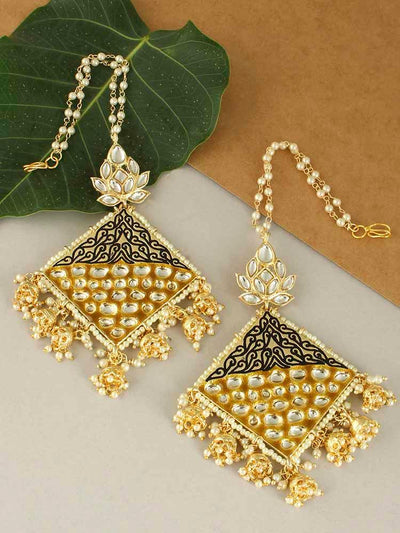 earrings - Bling Bag Golden Kite Designer Earrings