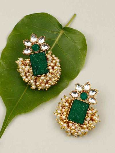 earrings - Bling Bag Emerald Prahan Studs
