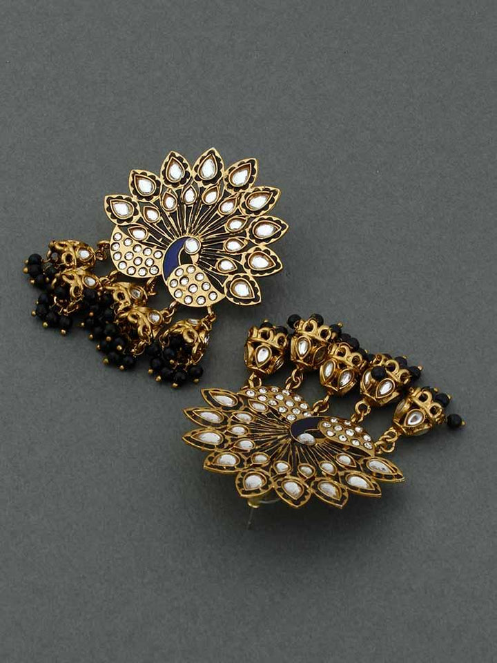 Jet Mayur Jhumkis - Bling Bag