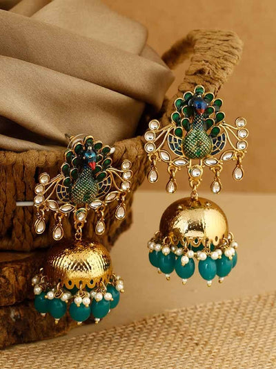 earrings - Bling Bag Jade Moresh Golden Jhumki