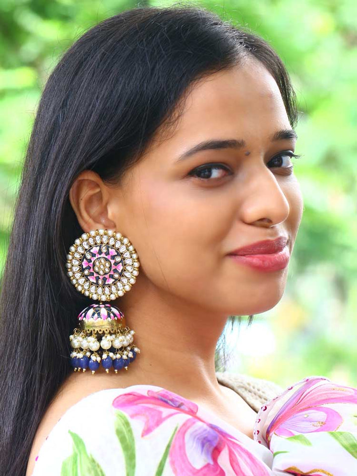 Navy Kritika Jhumkis - EOSS