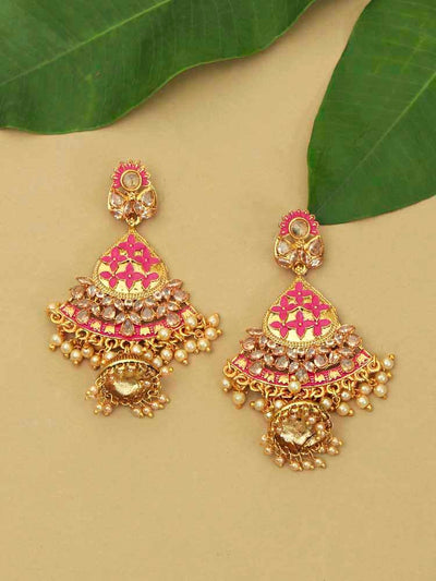 earrings - Bling Bag Hot Pink Siddhi Jhumki Earrings
