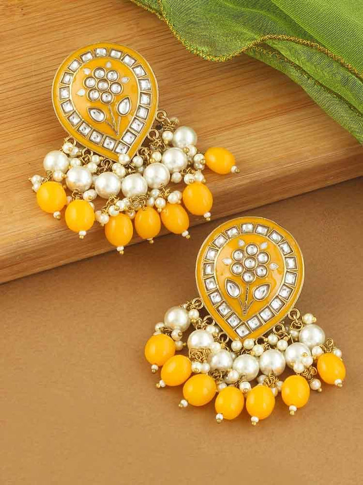 Mustard Charmi Designer Earrings - Bling Bag
