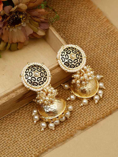 earrings - Bling Bag Jet Riya Jhumki Earrings