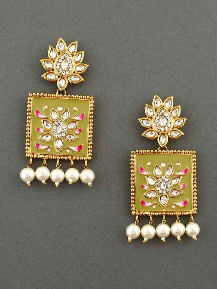 earrings - Bling Bag Olive Kalavati Designer Earrings