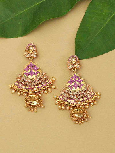 earrings - Bling Bag Purple Siddhi Jhumki Earrings