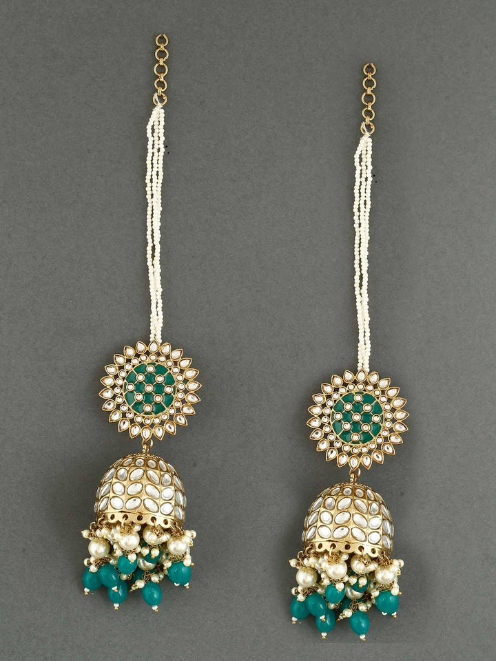 earrings - Bling Bag Jade Maharani Sahara Jhumkis
