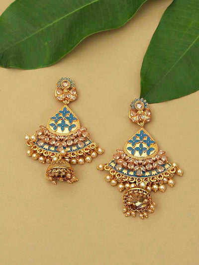 earrings - Bling Bag Slate Grey Siddhi Jhumki Earrings