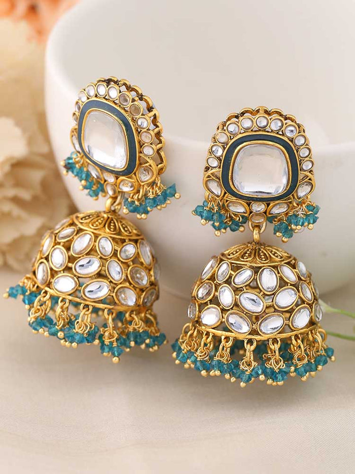Emerald Abhidha Jhumkis