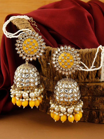 earrings - Bling Bag Lemon Maharani Sahara Jhumkis
