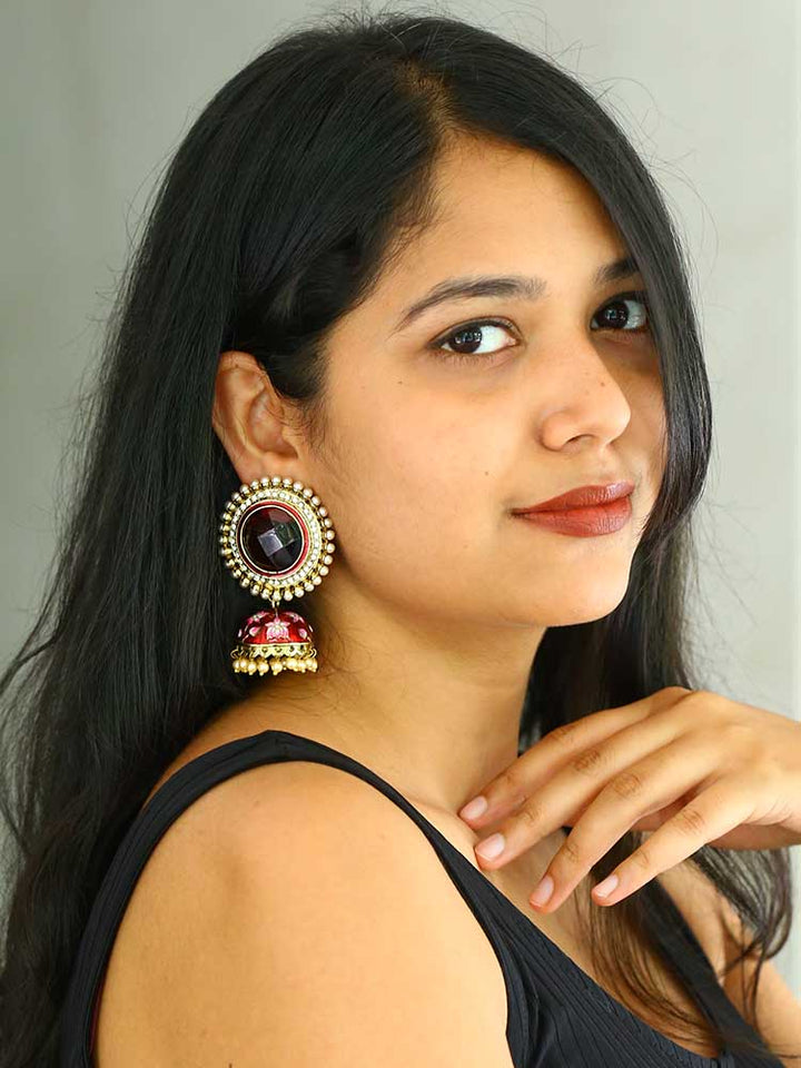 Maroon Virat Jhumkis