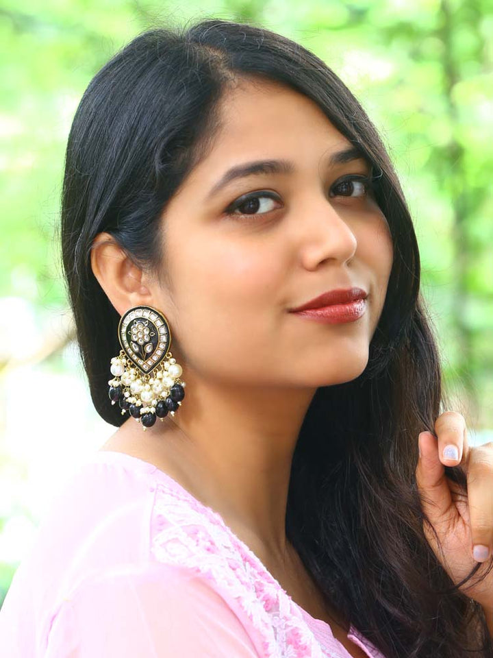 Jet Charmi Dangler Earrings