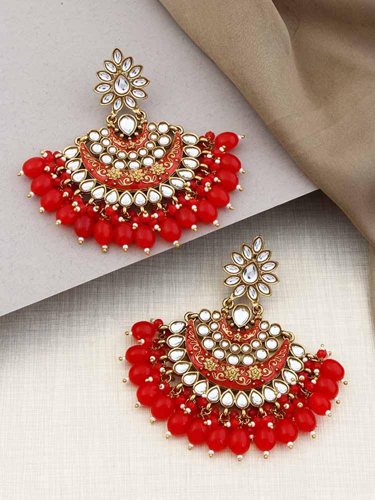 Red Ajaya Chandbalis - Bling Bag