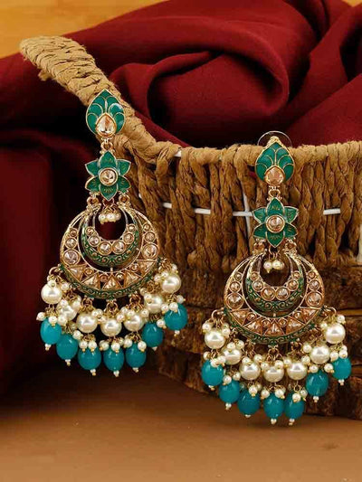 earrings - Bling Bag Rama Kavya Chaandbali Earrings