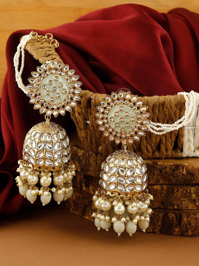 earrings - Bling Bag Smoke Maharani Sahara Jhumkis