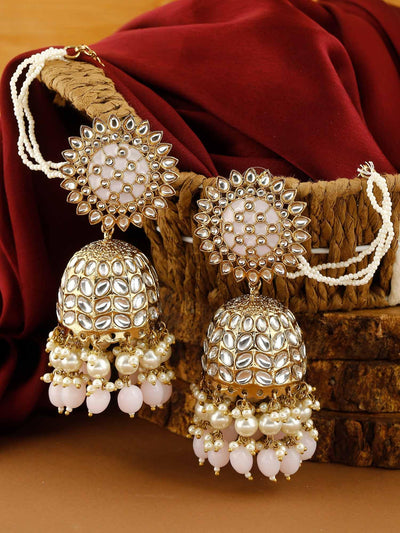 earrings - Bling Bag Lilac Maharani Sahara Jhumkis