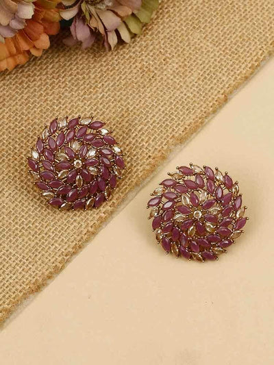 earrings - Bling Bag Purple Daliha Studs
