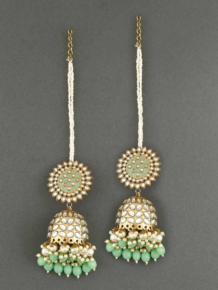 earrings - Bling Bag Mint Maharani Sahara Jhumkis