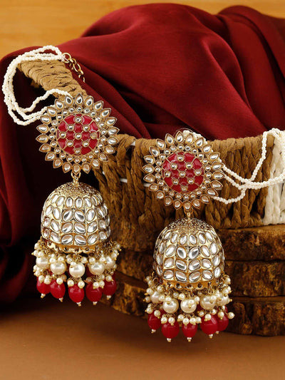earrings - Bling Bag Ruby Maharani Sahara Jhumki