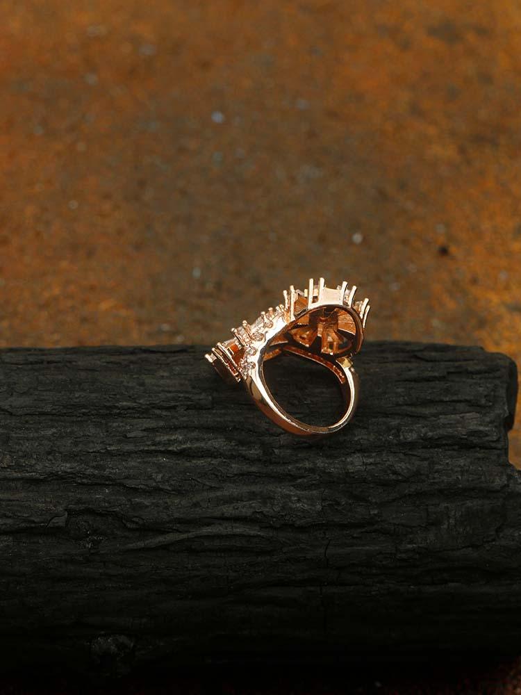 rings - Bling Bag Rose Gold Sachi Zirconia Ring