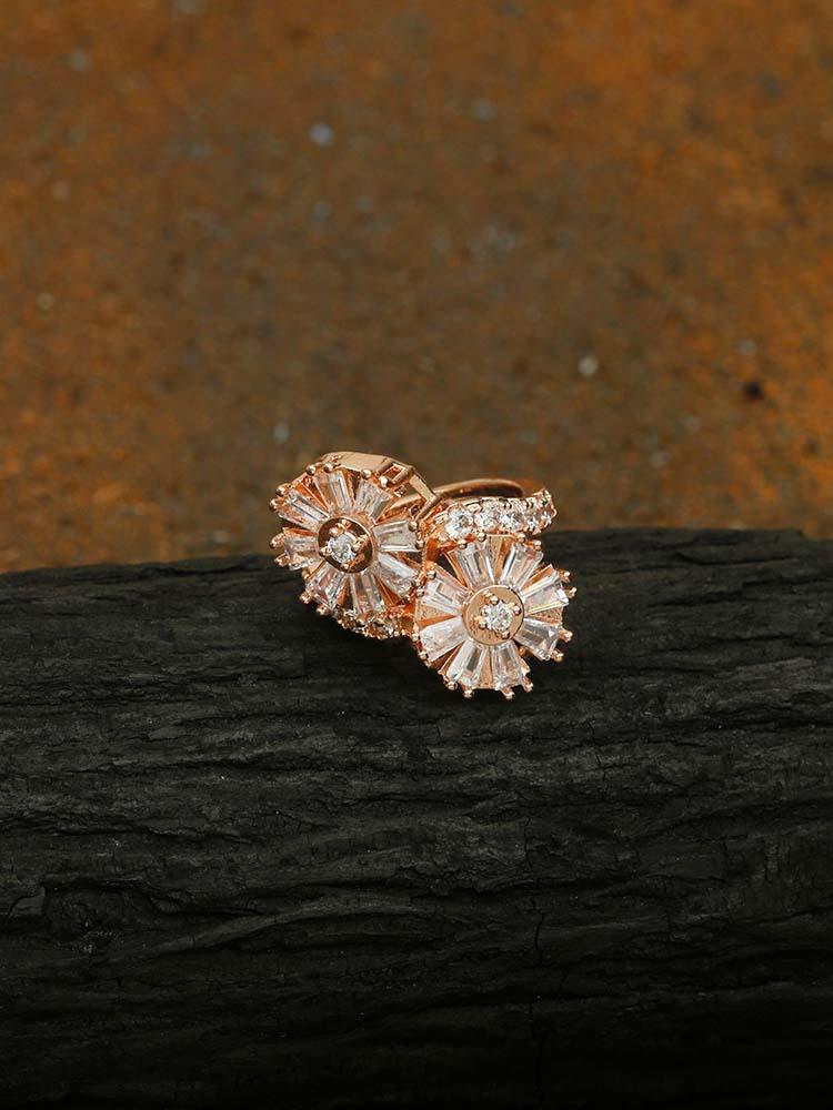rings - Bling Bag Rose Gold Sachi Zirconia Ring