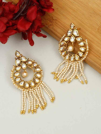 earrings - Bling Bag Golden Omkar Dangler Earrings