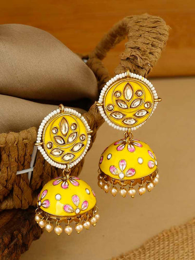 earrings - Bling Bag Lime Havisha Ethnic Earrings