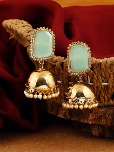earrings - Bling Bag Mint Madhura Jhumki Earrings