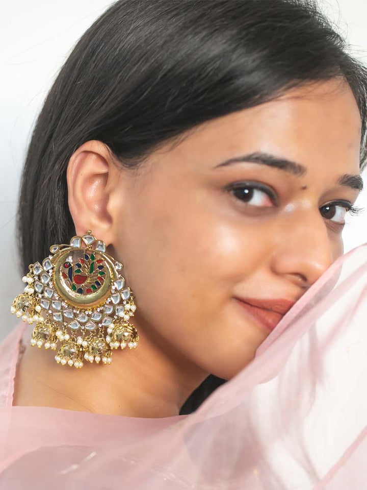 Golden Tazmeen Jhumkis