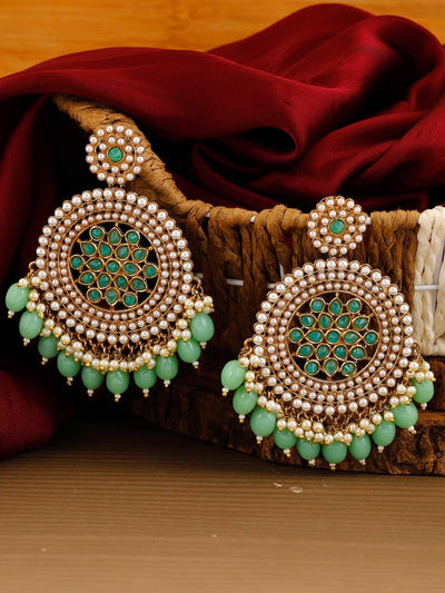 earrings - Bling Bag Mint Nandini Designer Earrings
