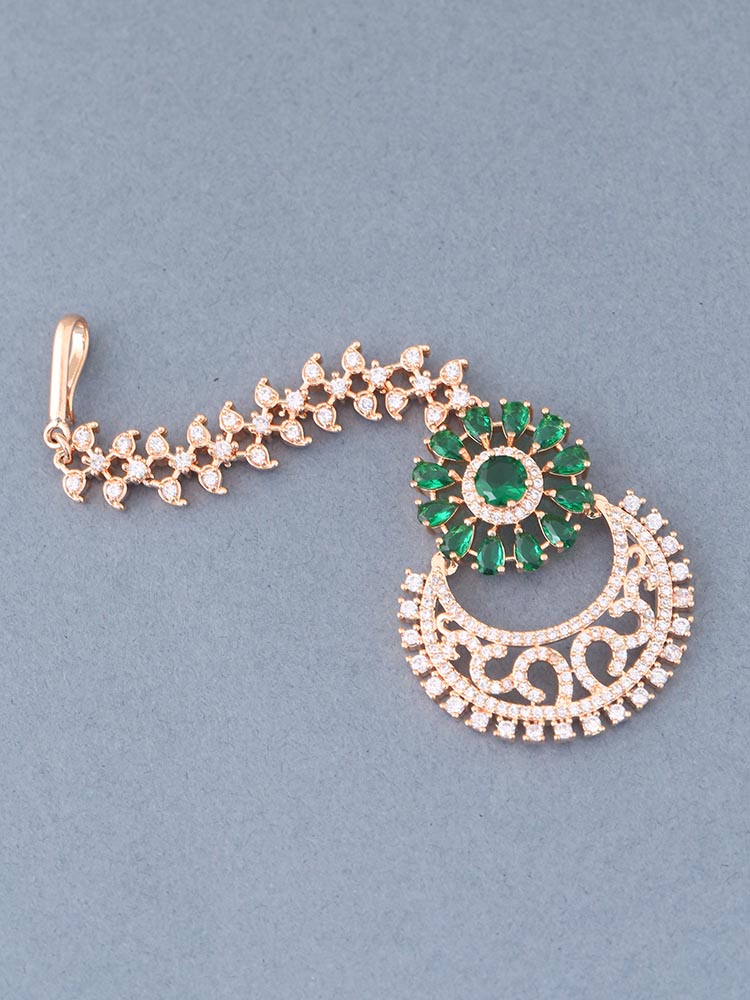 Emerald Amiah Maang Tikka