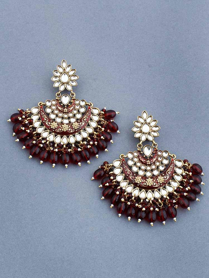 Maroon Ajaya Chandbalis - Bling Bag