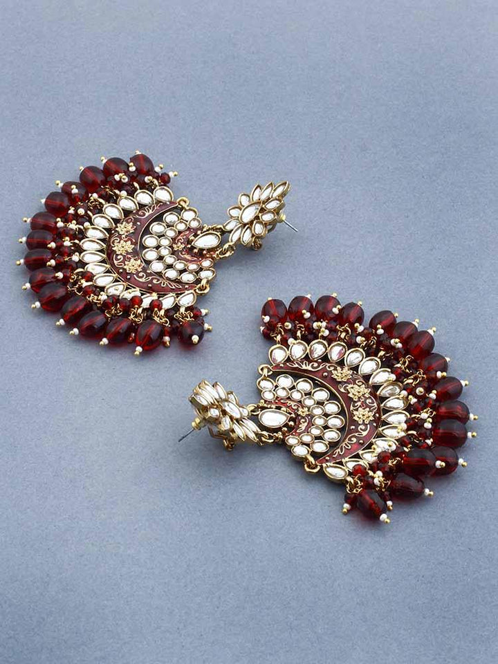 Maroon Ajaya Chandbalis - Bling Bag