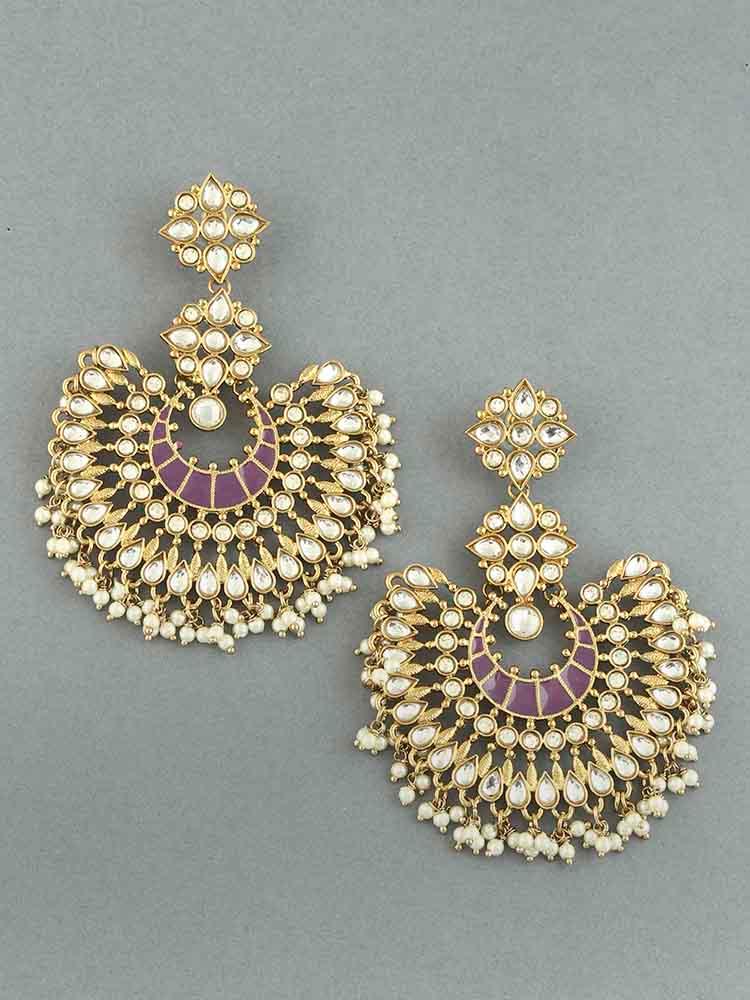 earrings - Bling Bag Purple Chakra Designer Earrings