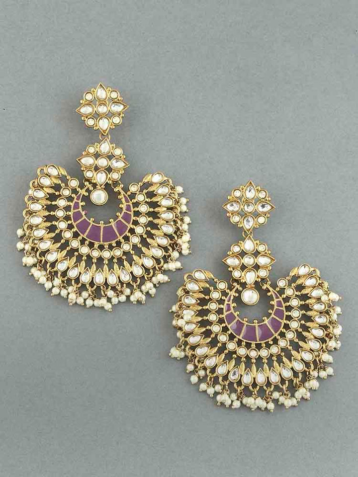 earrings - Bling Bag Purple Chakra Designer Earrings