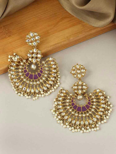 earrings - Bling Bag Purple Chakra Designer Earrings