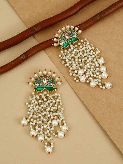 earrings - Bling Bag Emerald Sunita Dangler Earrings