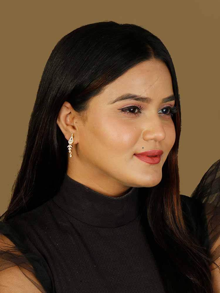 earrings - Bling Bag Girna Shiny Gold Dangler Earrings