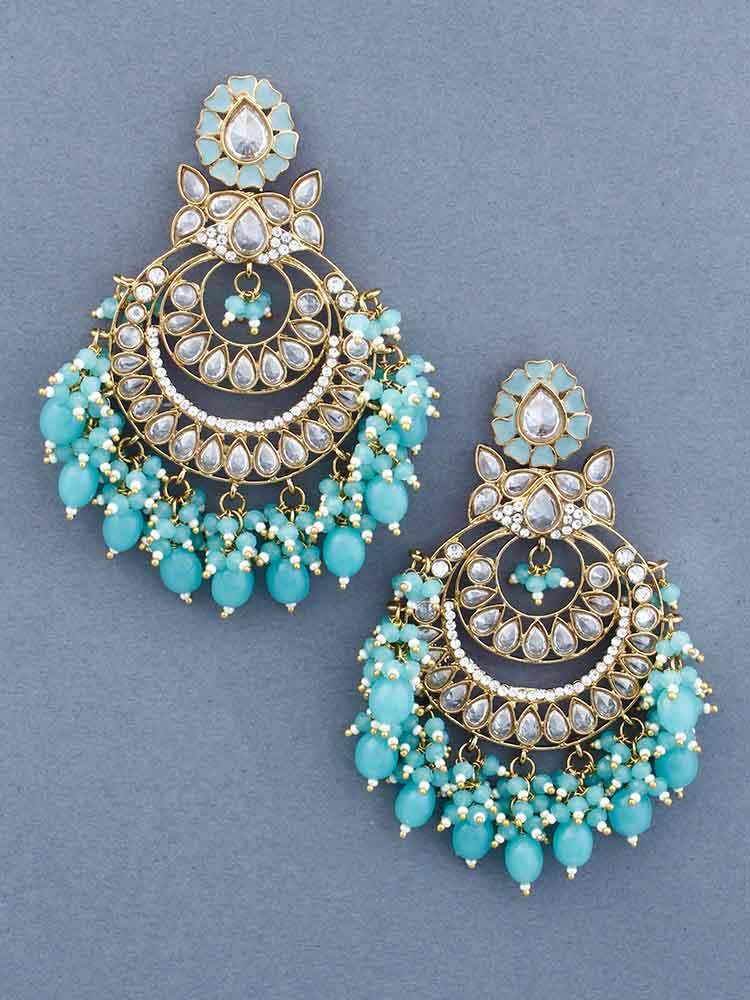 Turquoise Jivika Chandbalis - Bling Bag
