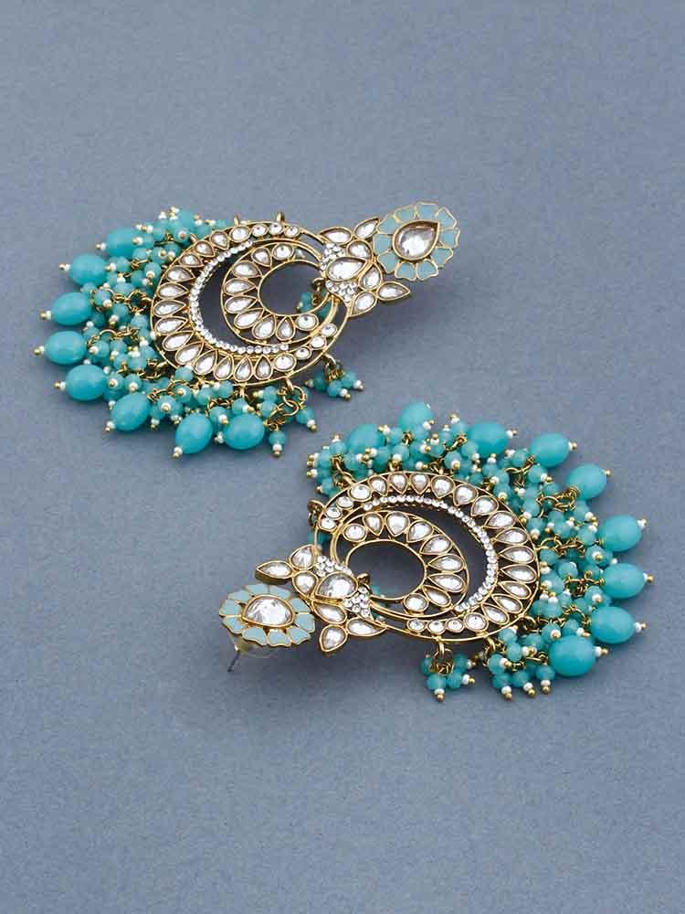 Turquoise Jivika Chandbalis - Bling Bag