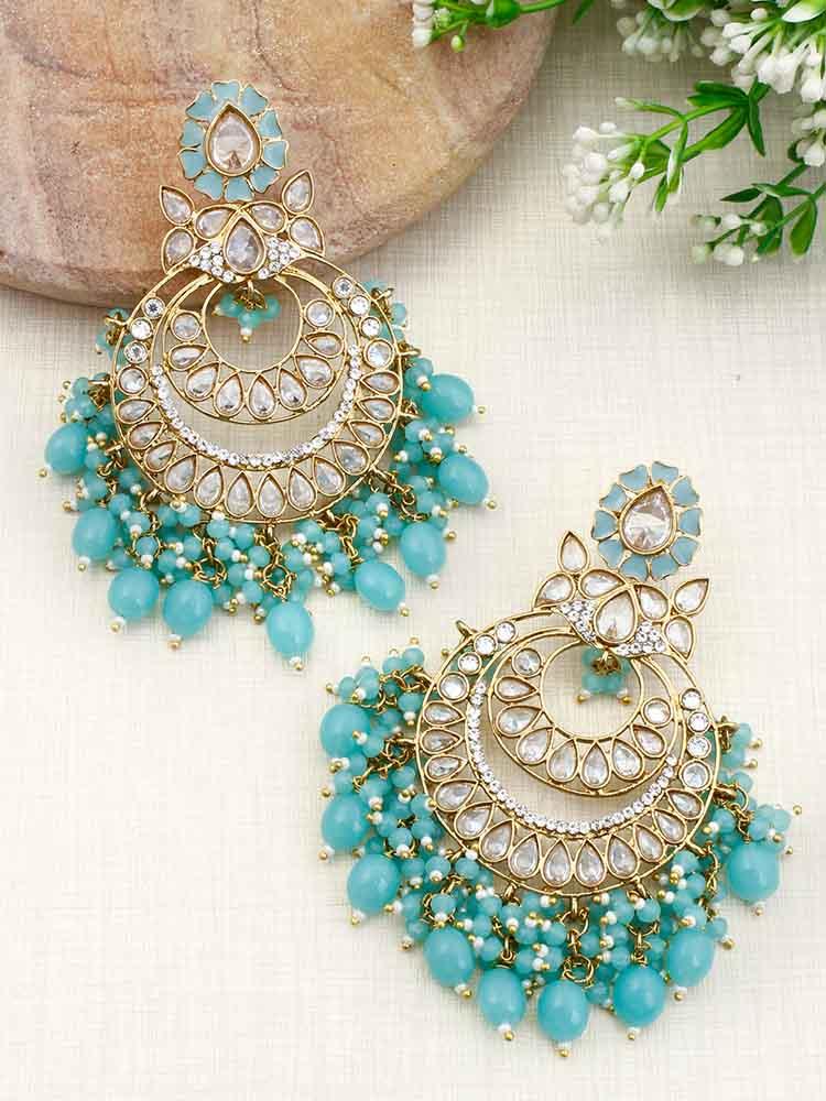 Turquoise Jivika Chandbalis - Bling Bag