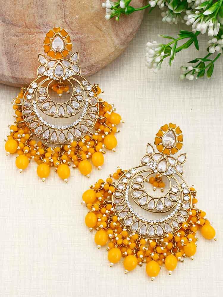 Mustard Jivika Chandbalis - Bling Bag