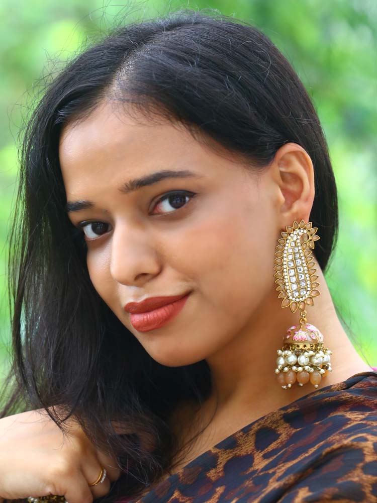 Brown Kaashi Jhumkis