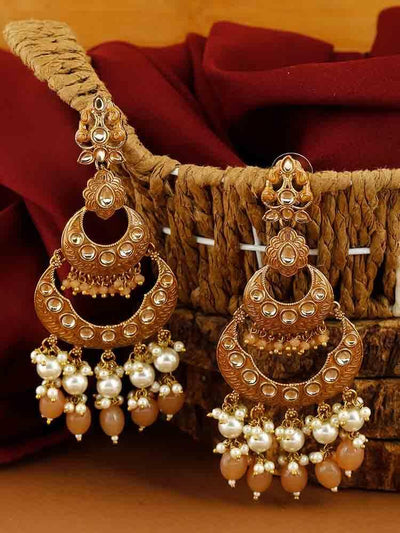 earrings - Bling Bag Brown Nehal Chaandbali Earrings