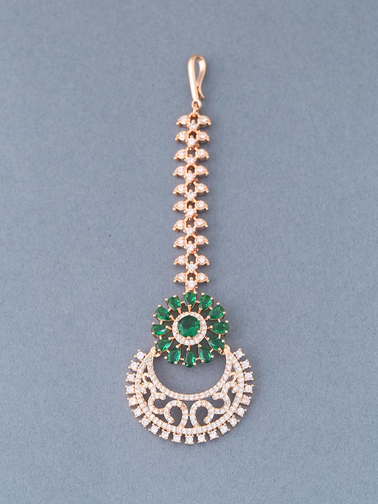 Emerald Amiah Maang Tikka