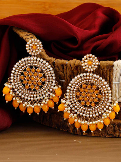 earrings - Bling Bag Mustard Nandini Designer Earrings