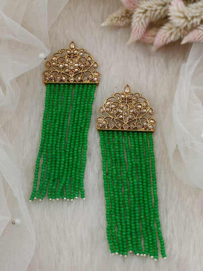 Green Anusha Designer Earrings - Bling Bag