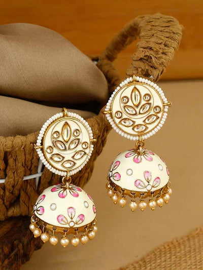 earrings - Bling Bag Milky Havisha Ethnic Earrings