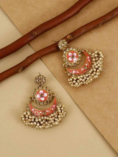 earrings - Bling Bag Coral Dhara Chaandbali Earrings